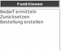 Funktionen im Bestellvorschlag