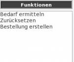 Funktion Bedarf ermitteln